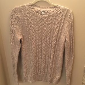 L. L. Bean cable knit crew neck sweater